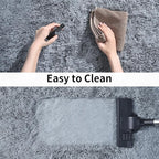 Soft Runner Rugs for Bedroom Hallways, 2 Packs 2x4 Grey Fluffy Shag Throw Area - Image 6