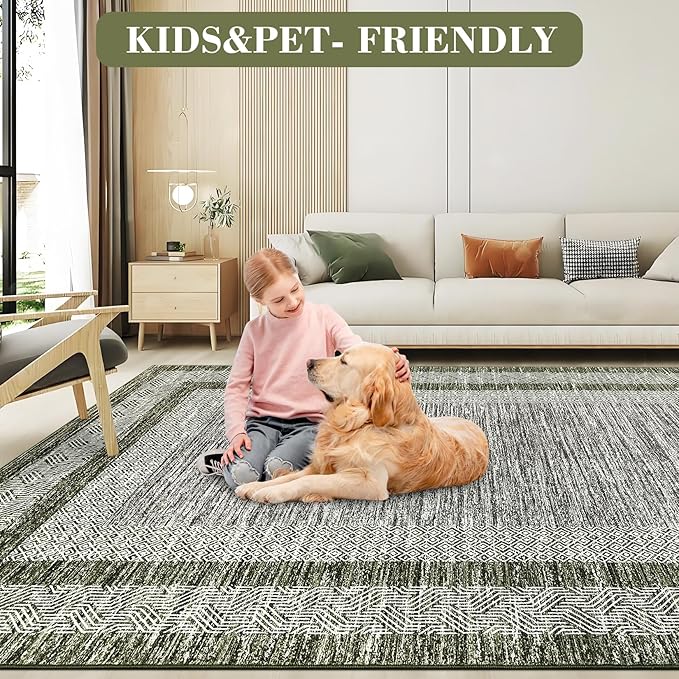 GarveeHome Small Bedroom Area Rug 3x5 Bordered Area Rug - Image 7