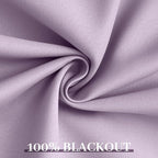 Yakamok Lilac 100% Blackout Curtains 63 Inches Long - Image 6