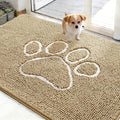 OLANLY Dog Door Mat for Muddy Paws 48x30, Paw Print Design, Absorbs Moisture by OLANLY