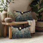 Rustic William Morris Night Forest Green Moon Decor Pillow Covers 12x20 Set of 2 - Image 5