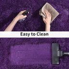 Fluffy Shag Runner Rugs for Bedroom Hallways, 2x8 Purple Long Soft Throw Area - Image 6