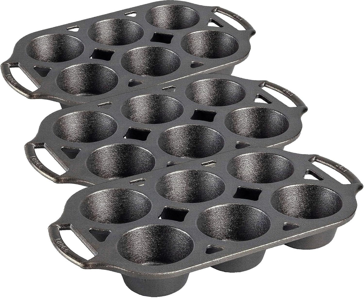 Lodge Pre-Seasoned Cast Iron 6 Wells Muffin Baking Pan, PFAS-Free