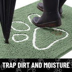 Smiry Dog Door Mat for Muddy Paws, Absorbent Dirt Trapper Non Slip Quick Dry - Image 2