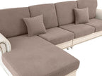 Couch Cushion Covers for Sectional Sofa L Shape Washable Separate Seat Chaise by LA+MEACK