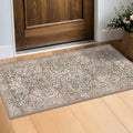 Moss Green Washable 2x4 Entry Rug by HazoHaus