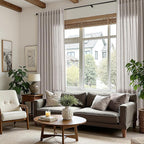 Nanspring Stone Grey Linen Curtains 102 Inches Long - Image 8