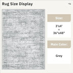 3x4 Rug, Small Area Rug for Kitchen, Machine Washable Non-Slip Throw Rug - Image 5