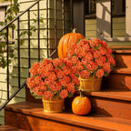 Artificial Fall Flowers Geraniums for Outdoors Front Porch Decor