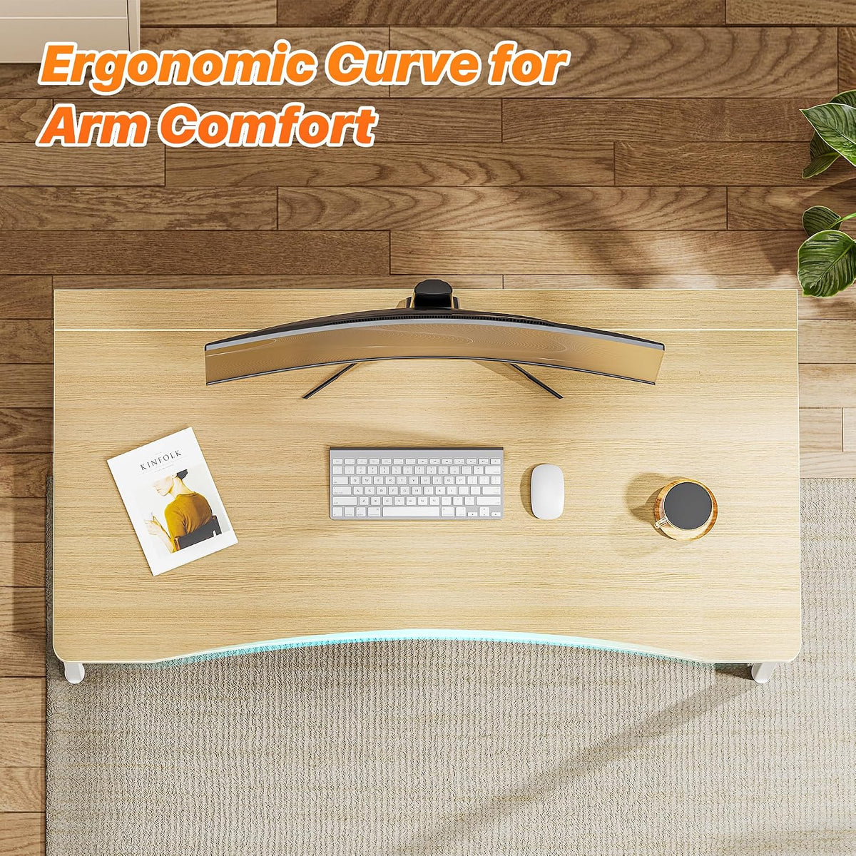 Huuger Folding Desk for Small Spaces, 39.4 Inch Foldable Computer Table
