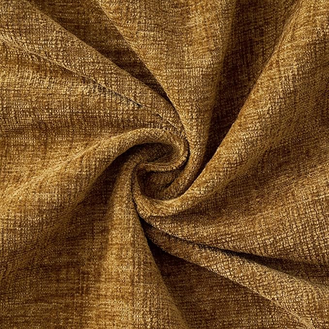 MIULEE Pack of 2 Couch Throw Pillow Covers 18x18 Inch Soft Mustard Chenille - Image 2
