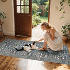 Washable 2x8 Hallway Runner Rug: Vintage Water-Resistant Kitchen Entryway Rug - Image 2