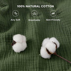 Bedsure 100% Cotton Muslin Blanket Queen Size - Image 3