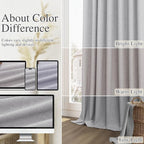 Guken Grey 100% Blackout Curtains 63 Inch Length 2 Panels Set - Image 7