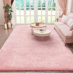 Ophanie Pink Area Rugs for Bedroom Girls, 6x9 Kids Fluffy Fuzzy Furry Shag by Ophanie