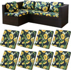 8Pcs Stretch Patio Cushion Covers, Outdoor Couch Covers Replacement, Outdoor by BIETYONE