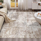 UERMEI Square Area Rugs : Washable 8x8 Neutral Modern Abstract Carpet - Image 8