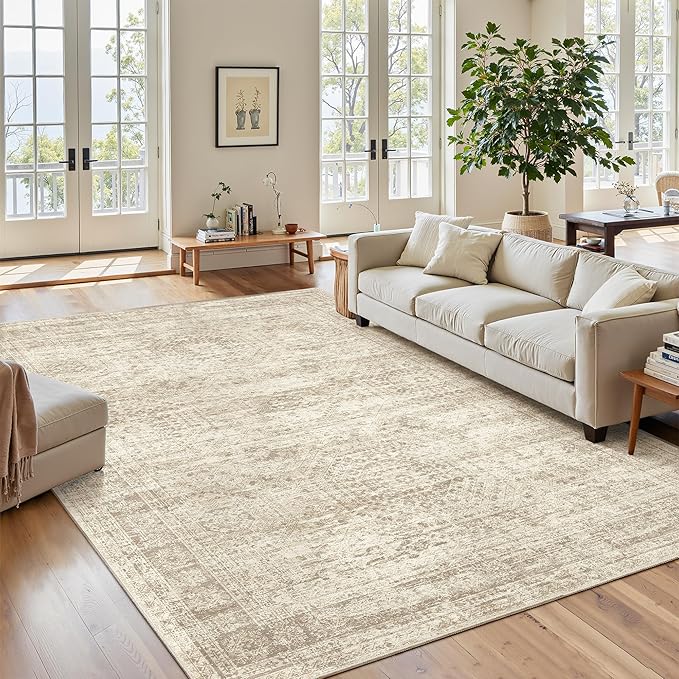 6x9 Area Rug for Living Room Washable 6x9 Rug Non-Slip Modern Rugs for Bedroom by Soalmost
