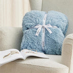 Bedsure GentleSoft Fluffy Light Blue King Size Blanket - Image 7