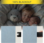 Slate Stone Blue Linen Blackout Curtains 90 Inch Long 2 Panels - Image 4