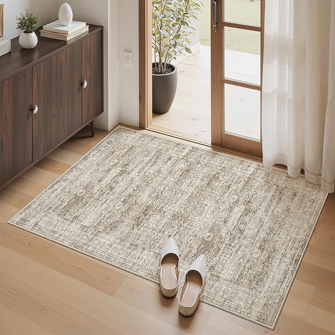 3x4 Rug, Small Area Rug for Kitchen, Machine Washable Non-Slip Throw Rug - Image 3