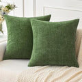 MIULEE Pack of 2 Couch Throw Pillow Covers 20x20Inch Soft Moss Green Spring by MIULEE