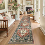 Yamaziot Washable Runner Rug, 2x10 Non-Slip Boho Vintage Hallway Rug Runner - Image 6