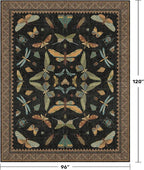 Hazo Haus Black Washable Insect Area Rugs 8x10 - Image 2