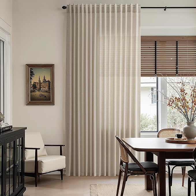 Nanspring Cobblestone Linen Curtains 80 Inch Length - Image 6