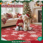 2x3 Christmas Doormat for Entryway, Washable Christmas Rugs Bathroom，Snowflake - Image 6