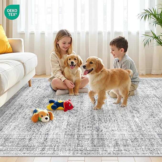 5x7 Area Rugs, Ultra-Thin Washable Rugs - Image 9