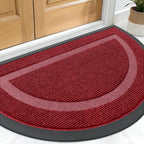 OLANLY Half Circle Door Mat Indoor Outdoor Entrance Welcome, Waterproof by OLANLY