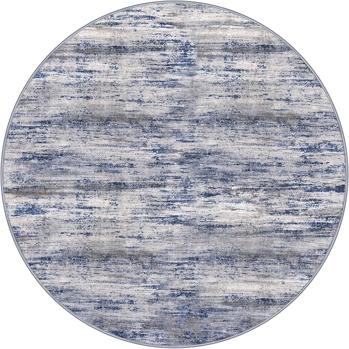 KOZYFLY Modern Abstract Circle Rug 3Ft, Washable Kitchen Round Rug Non-Slip - Image 8