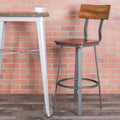 Flash Furniture Wood Restaurant Barstool, Rustic Walnut