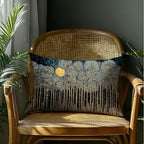 Rustic William Morris Inspired Forest Green Moon Pillow Covers 12x20 - Image 4