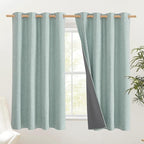 NICETOWN 100% Absolutely Blackout Linen Curtains - Image 2