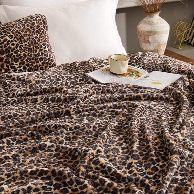 BEDELITE Fleece Blanke for Couch & Bed Leopard Print Throw Blanket – Soft - Image 6