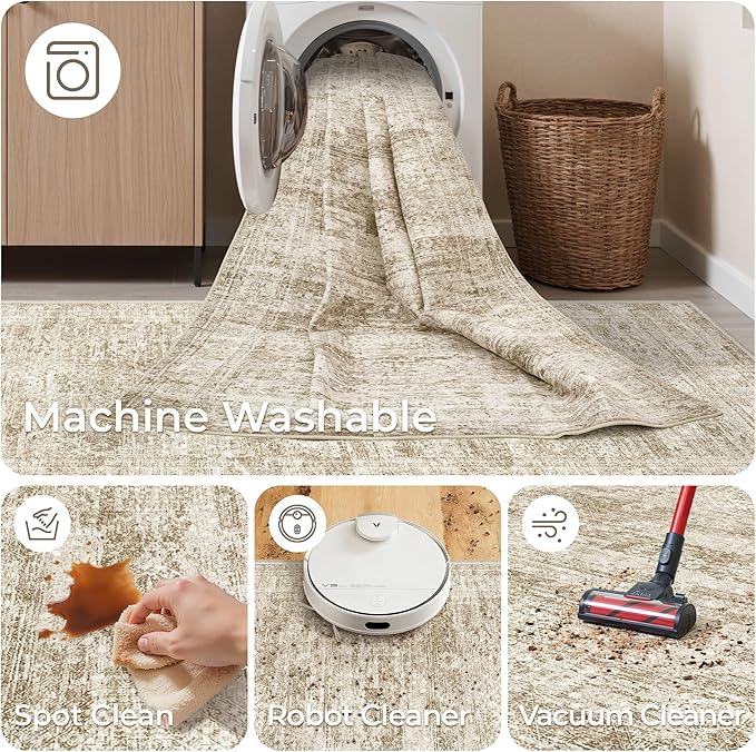 3x5 Washable Area Rug for Entryway, Soft Kitchen Rugs Non Slip for Dining Room - Image 8
