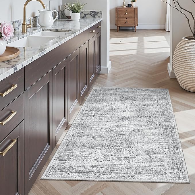 3x4 Rug, Small Area Rug for Kitchen, Machine Washable Non-Slip Throw Rug - Image 2