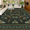 Hazo Haus Forest Green Rugs for Living Room by HazoHaus