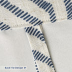 DriftAway Farmhouse Linen Valance Rod Pocket 1 Panel, W45xL63, Briony Navy