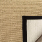 SAFAVIEH Natural Fiber Collection Accent Rug - 2'6" x 4', Beige & Black, Border Sisal Design, Easy Care, Ideal for High Traffic Areas in Entryway, Living Room, Bedroom (NF131A)