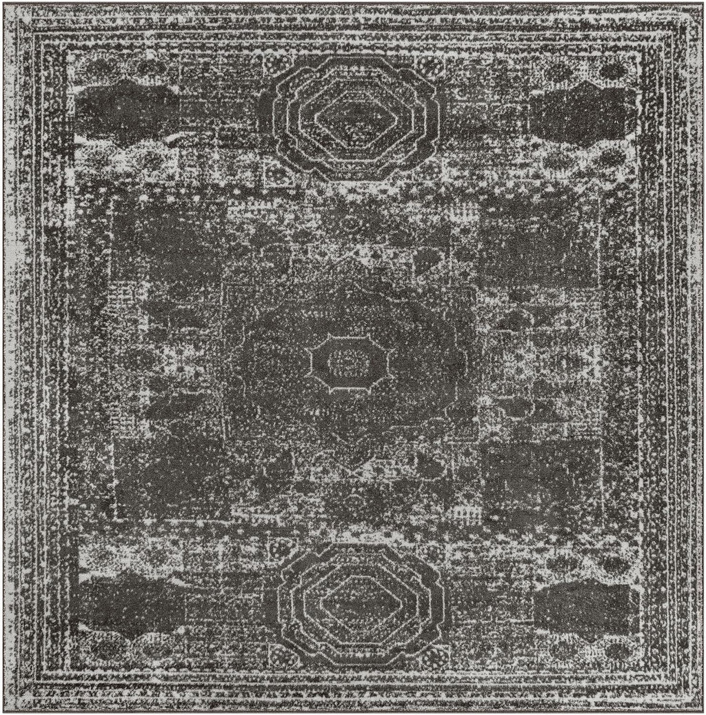 Unique Loom Bromley Collection Area Rug - Wells (3' 1" Round Orange/Ivory)