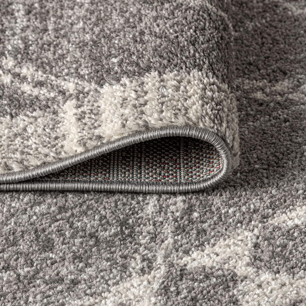 JONATHAN Y Amir Moroccan Beni Souk Gray/Cream 4' Round Indoor Area Rug, Bohemian, Scandinavian, Easy-Cleaning for Living Room, Bedroom, Kitchen, Pet Friendly, Non-Shedding (MOH200C-4R)