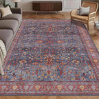 Washable Area Rug 6' x 9' Vintage Traditional Persian Mat by Unknown