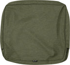 Classic Accessories Montlake Water-Resistant 21 x 22 x 4 Inch Outdoor Back Cushion Slip Cover, Patio Furniture Cushion Cover, Heather Fern Green, Patio Furniture Cushion Covers