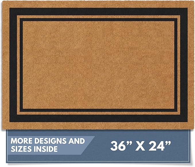 Barnyard Designs Natural Coco Coir Heavy Duty Backing Doormat by BarnyardDesigns