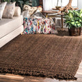 nuLOOM Daniela Chocolate Solid Flatweave Area Rug, 4' x 6'