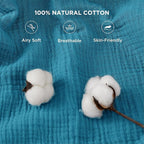 Bedsure 100% Cotton Muslin Throw Blanket Twin XL - Image 3