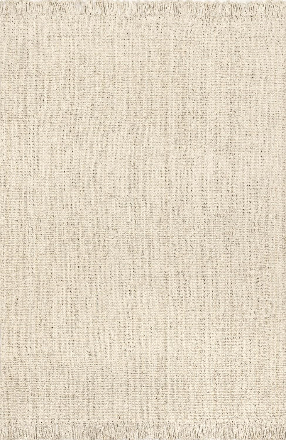 nuLOOM Daniela Off White Solid Flatweave Area Rug, 2' x 3'